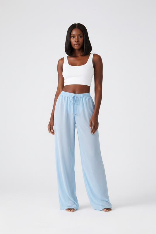 Beachside Escape Pants - Sky Blue