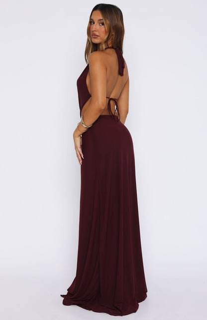 Tuscany Twilight Maxi Dress - Plum