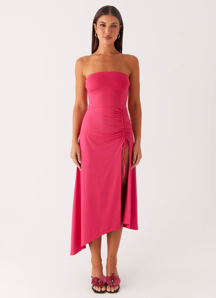 Laoise Midi Dress - Hot Pink - Hot Pink