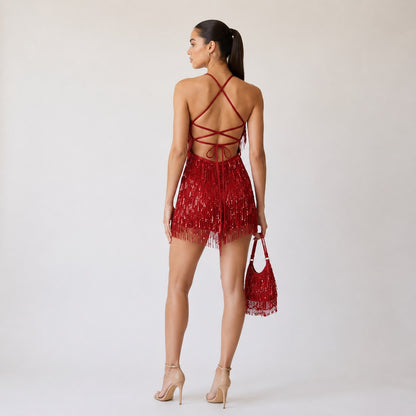 Tropical Camellia Short Dress