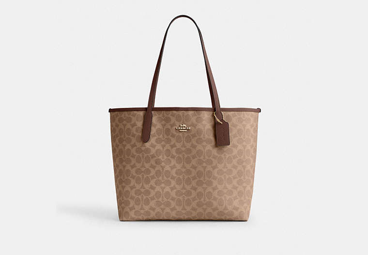 Coach Signature City Tote - Khaki