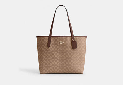 Coach Signature City Tote - Khaki