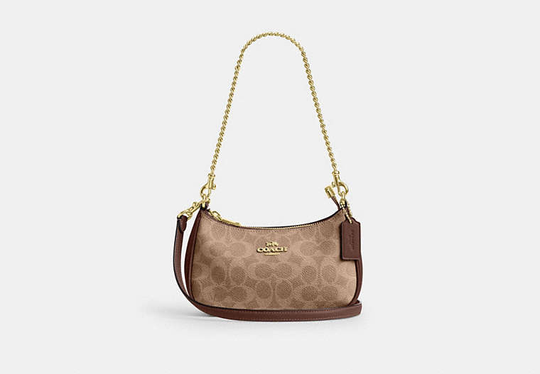 Coach Teri Mini Signature Canvas Bag - Khaki