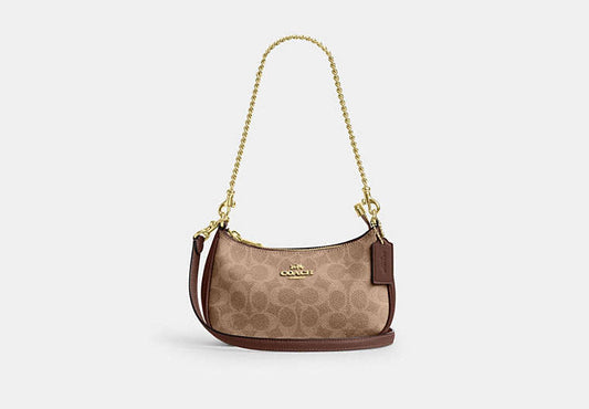 Coach Teri Mini Signature Canvas Bag - Khaki