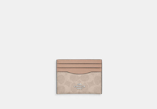 Coach Slim ID Card Case Signature Canvas - White