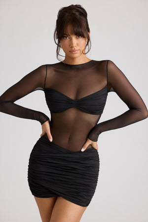 Lumière Noir Elegance Mini Dress