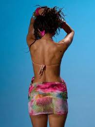 Musera Halterneck Ruched Mini Dress - Multicolor