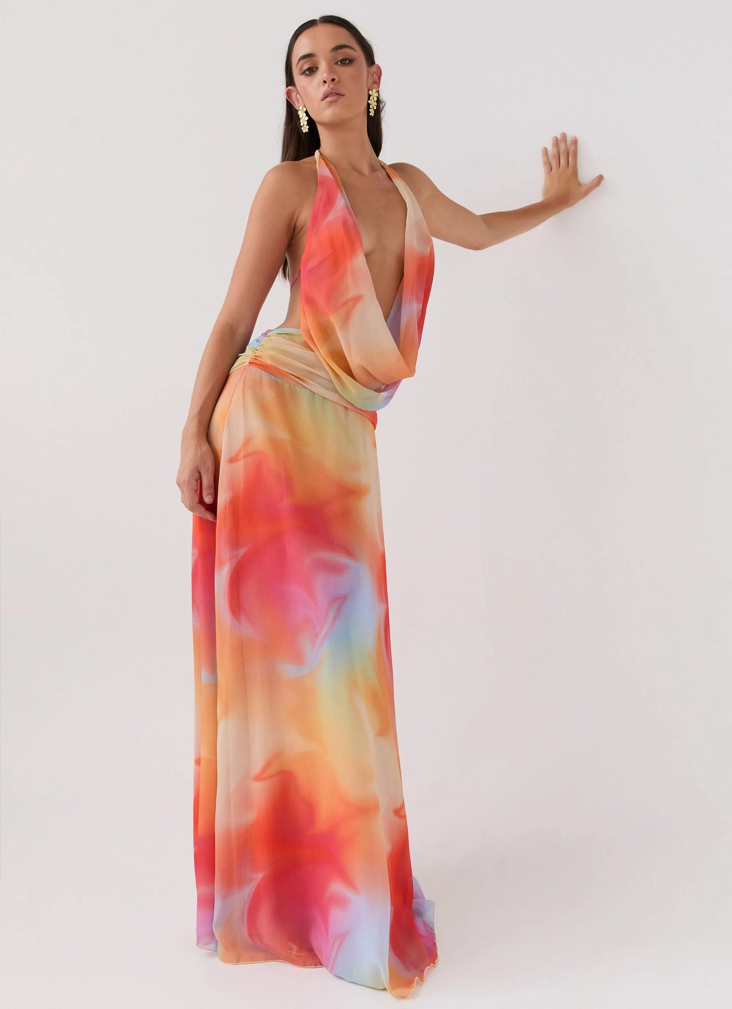 Radiant Ribbon Slip Maxi Dress