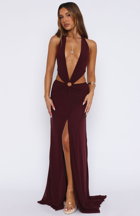 Tuscany Twilight Maxi Dress - Plum