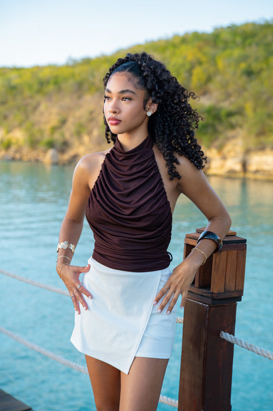 Amara Grace Top Chocolate