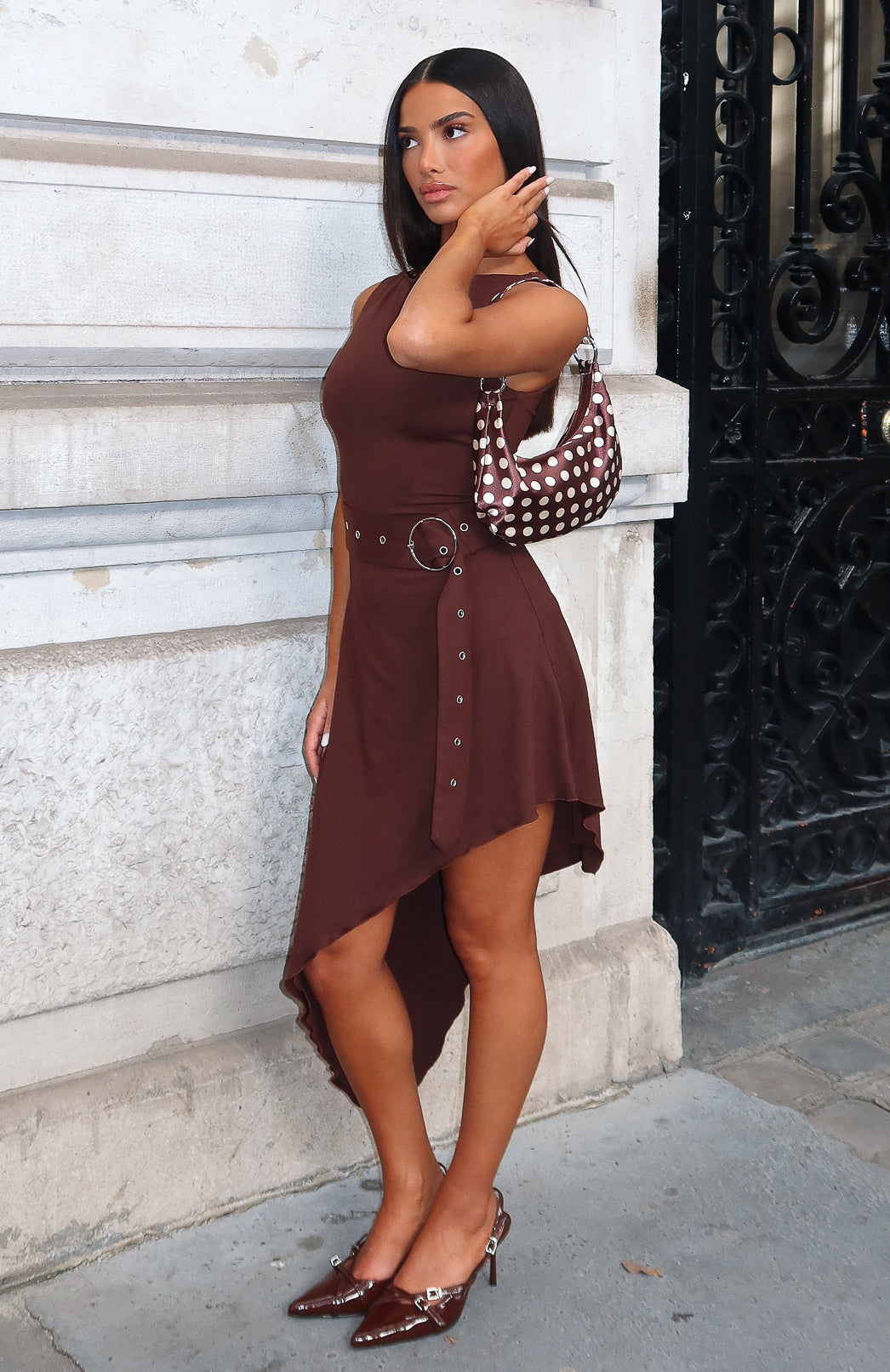 Worth My Time Midi Dress - Chocolate